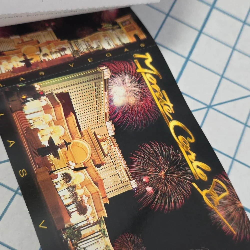 Las Vegas Postcard w Bonus Book - 40 Postcards & Miniatures‎